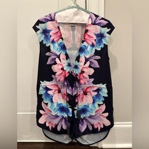 Flower print romper